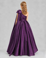 Grape Ball Gown Girls Formal Dresses Back