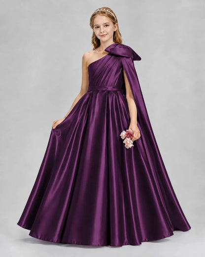 Grape Ball Gown Girls Formal Dresses Front