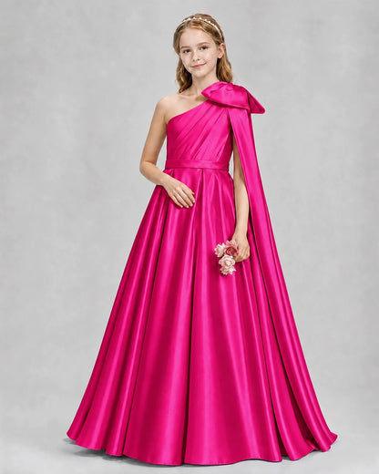 Hot Pink Ball Gown Girls Formal Dresses Pose