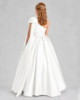 Ivory Ball Gown Girls Formal Dresses Back