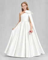 Ivory Ball Gown Girls Formal Dresses Front