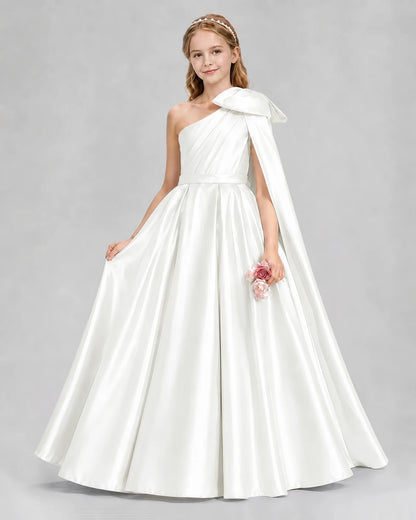 Ivory Ball Gown Girls Formal Dresses Front