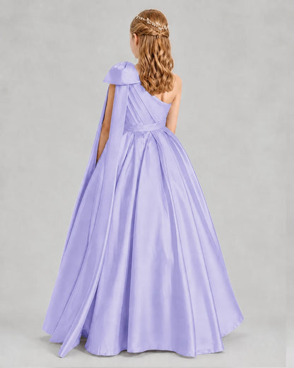 Lavender Ball Gown Girls Formal Dresses Back