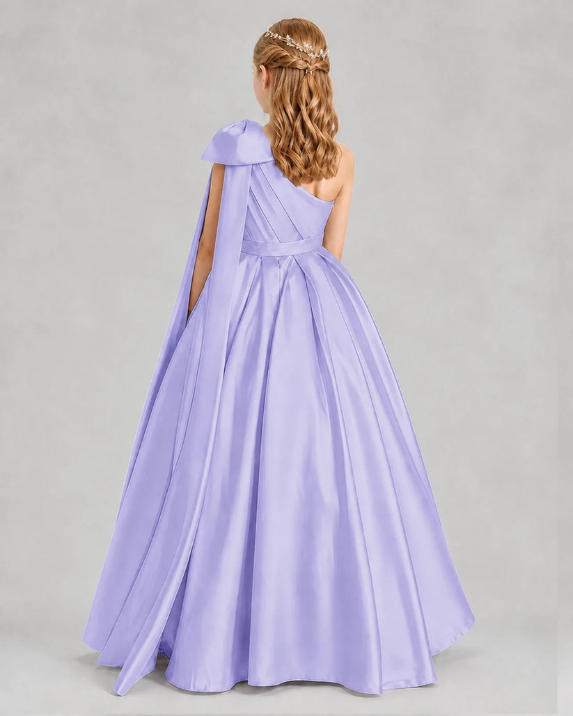 Lavender Ball Gown Girls Formal Dresses Back