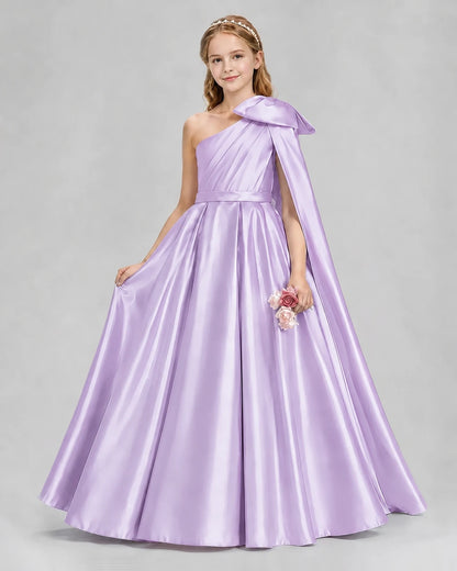 Lilac Ball Gown Girls Formal Dresses Front