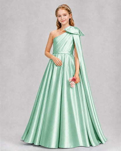 Mint Green Ball Gown Girls Formal Dresses Pose