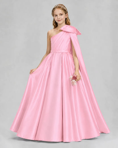 Pink Ball Gown Girls Formal Dresses Front