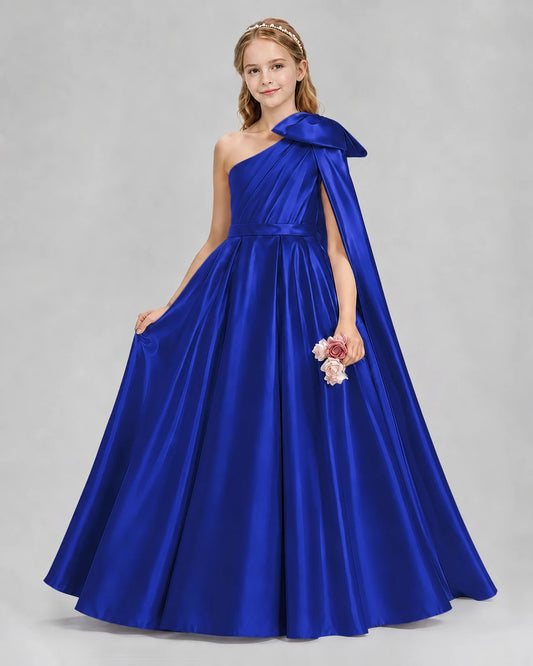 Royal Blue Ball Gown Girls Formal Dresses Front