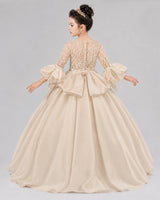 Champagne Ball Gown Flower Girl Dresses Pose