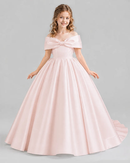 Blush Pink Ball Gown First Communion Dresses Front