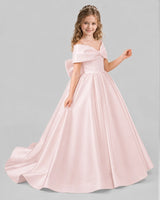 Blush Pink Ball Gown First Communion Dresses Side