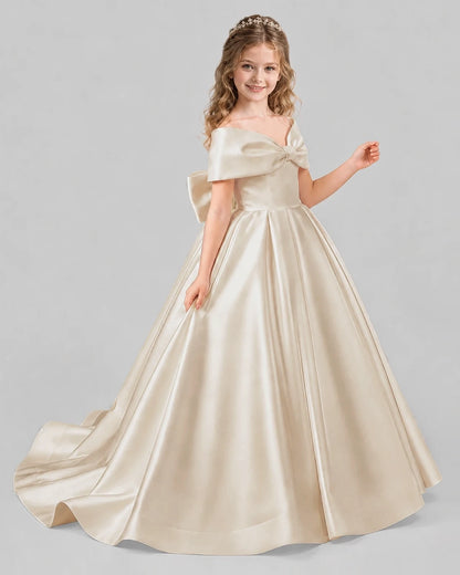 Champagne Ball Gown First Communion Dresses Side