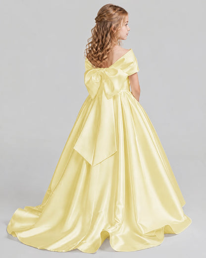 Daffodil Ball Gown First Communion Dresses Back