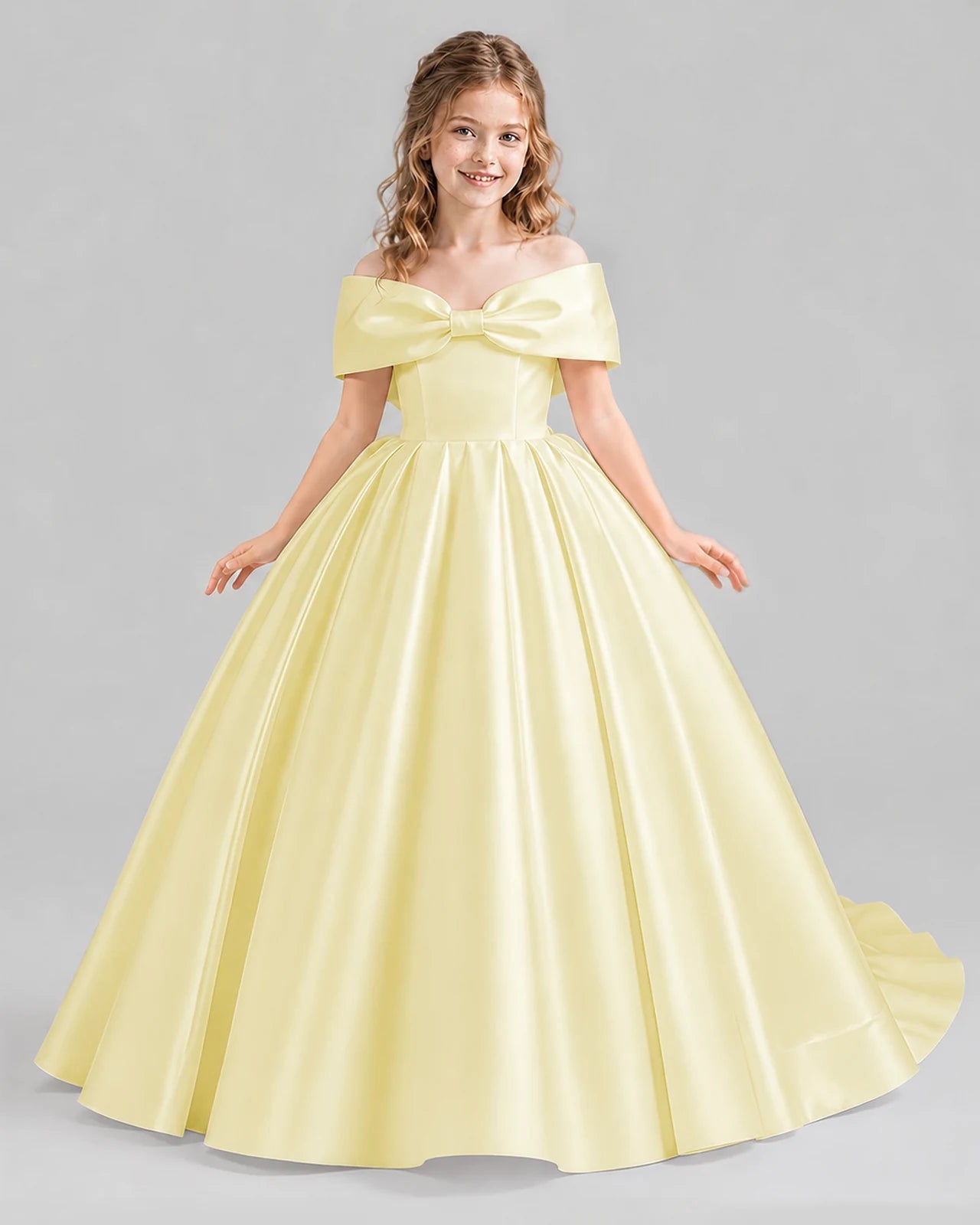 Daffodil Ball Gown First Communion Dresses Front