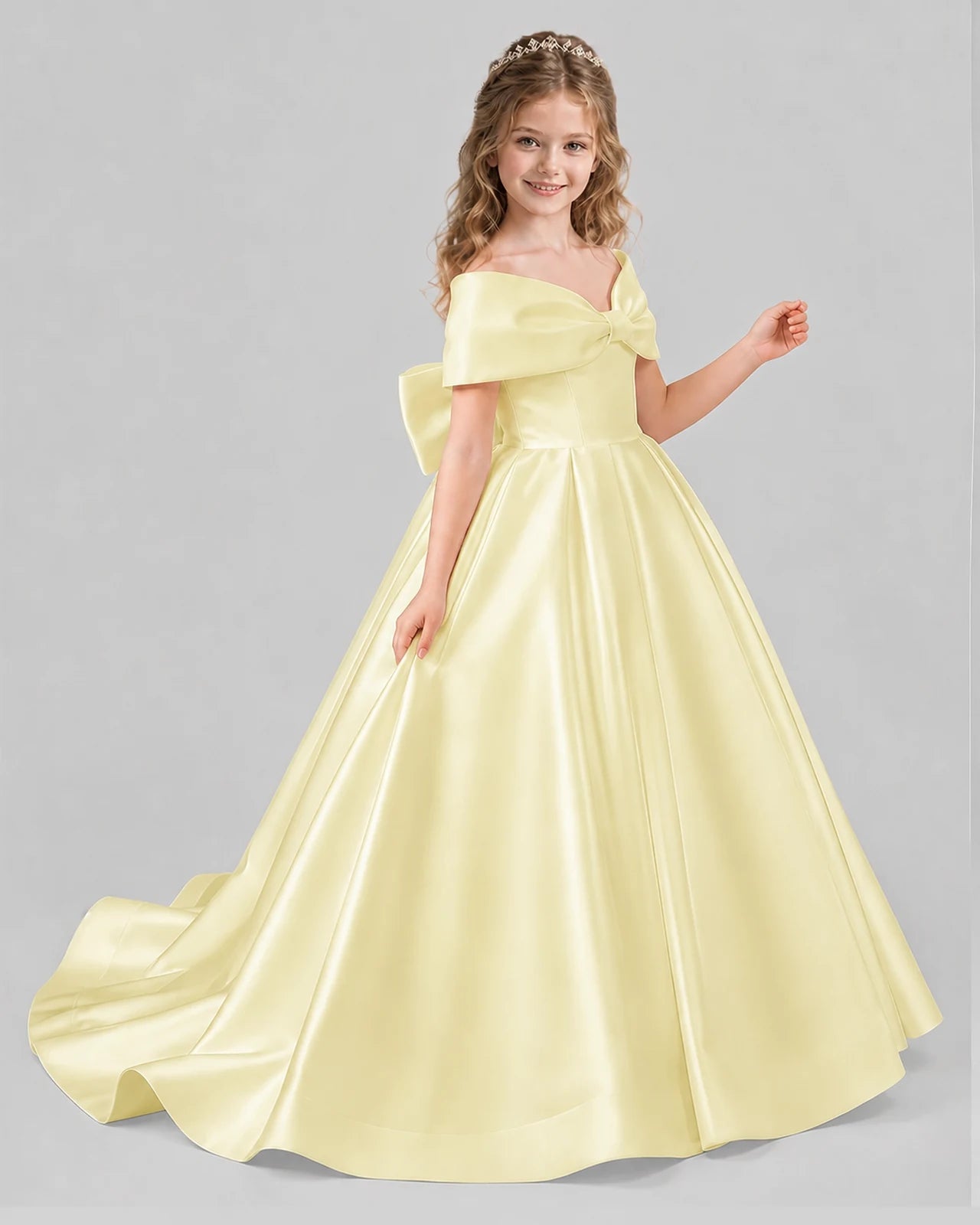 Daffodil Ball Gown First Communion Dresses Side