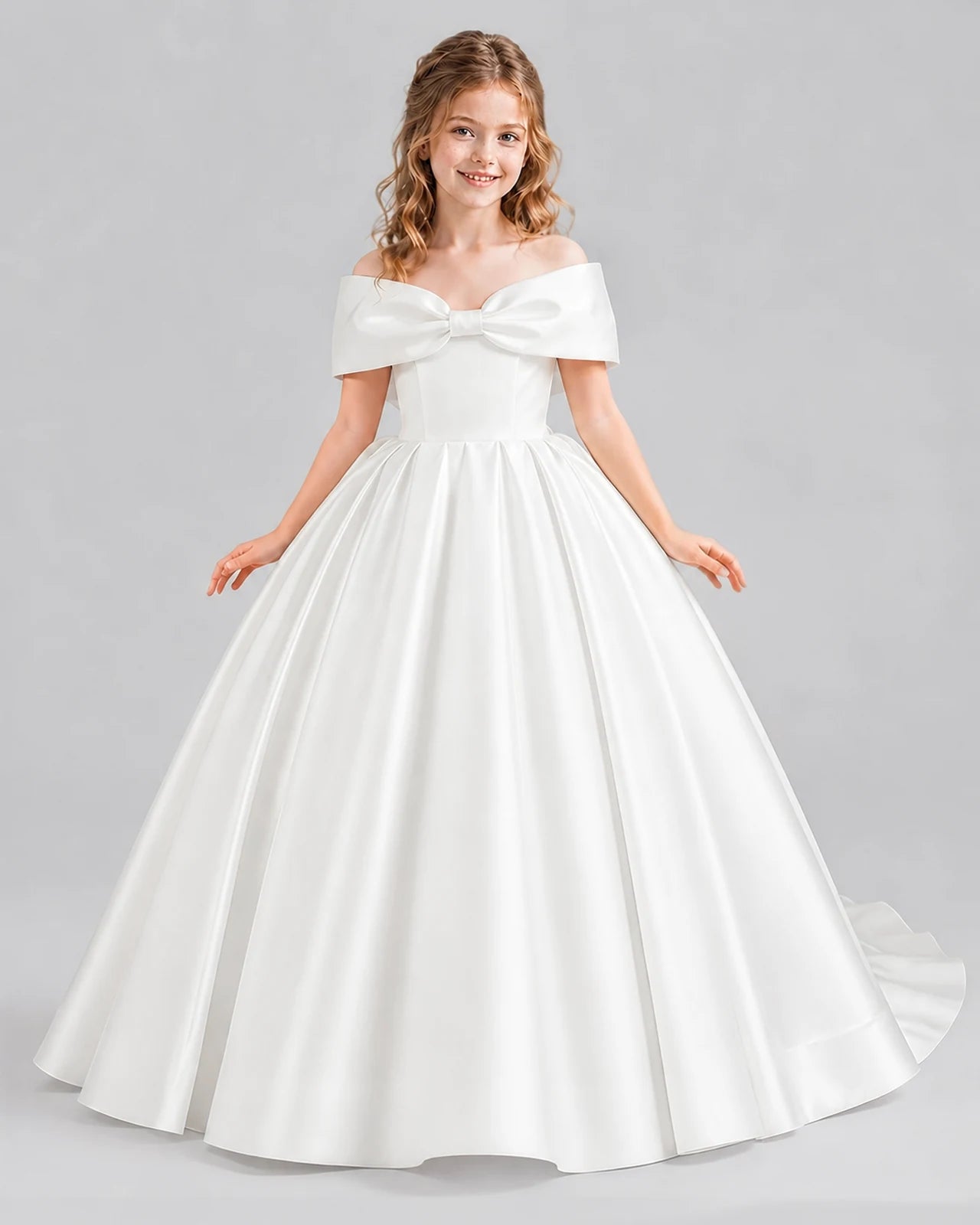 Ivory Ball Gown First Communion Dresses Front