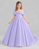 Lavender Ball Gown First Communion Dresses Front