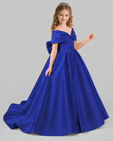Royal Blue Ball Gown First Communion Dresses Side