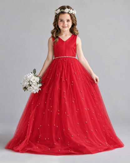 Windred Ball Gown Girls Formal Dresses Front