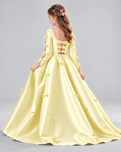 Daffodil Ball Gown Girls Formal Dresses Back