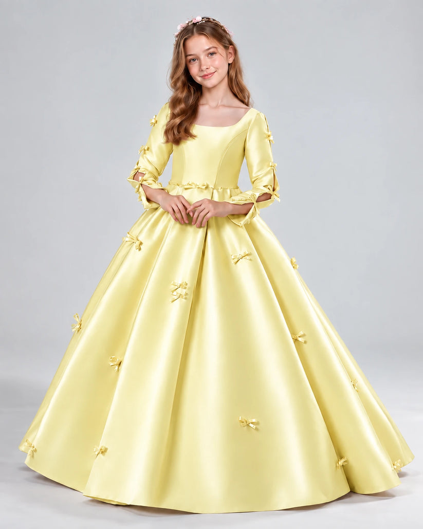Daffodil Ball Gown Girls Formal Dresses Front