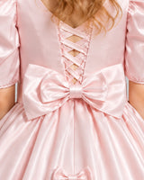 Blush Pink Ball Gown Girls Formal Dresses Back Detail [Shared]