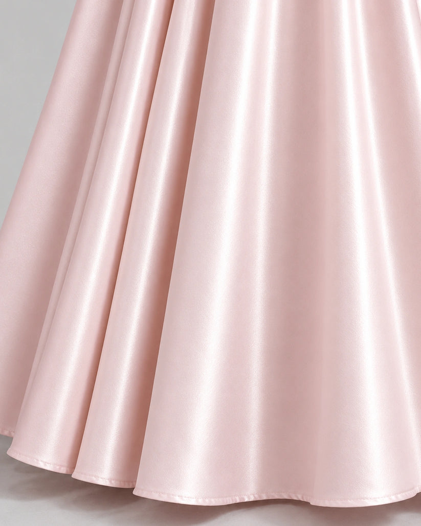 Blush Pink Ball Gown Girls Formal Dresses Hem [Shared]