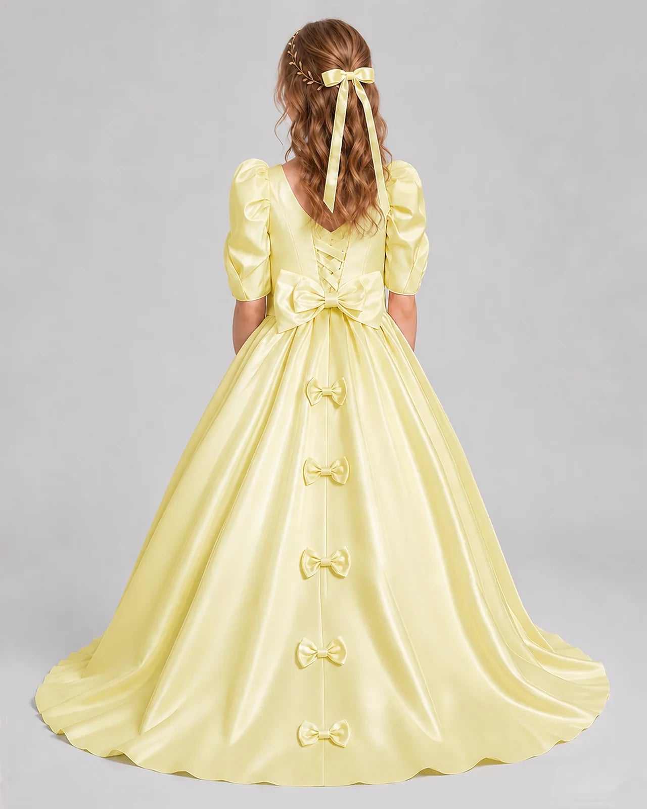 Daffodil Ball Gown Girls Formal Dresses Back