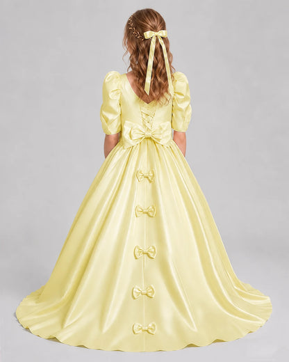 Daffodil Ball Gown Girls Formal Dresses Back