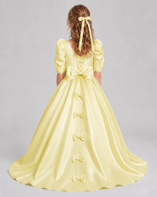 Daffodil Ball Gown Girls Formal Dresses Back