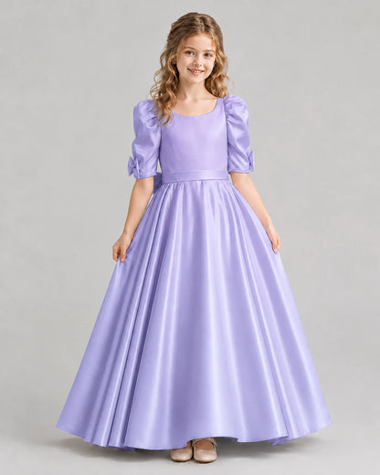 Lavender Ball Gown Girls Formal Dresses Front