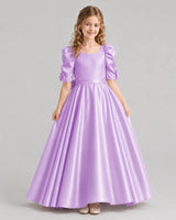 Lilac Ball Gown Girls Formal Dresses Front