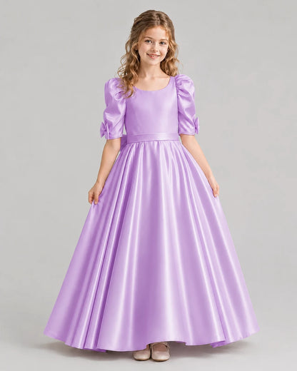Lilac Ball Gown Girls Formal Dresses Front