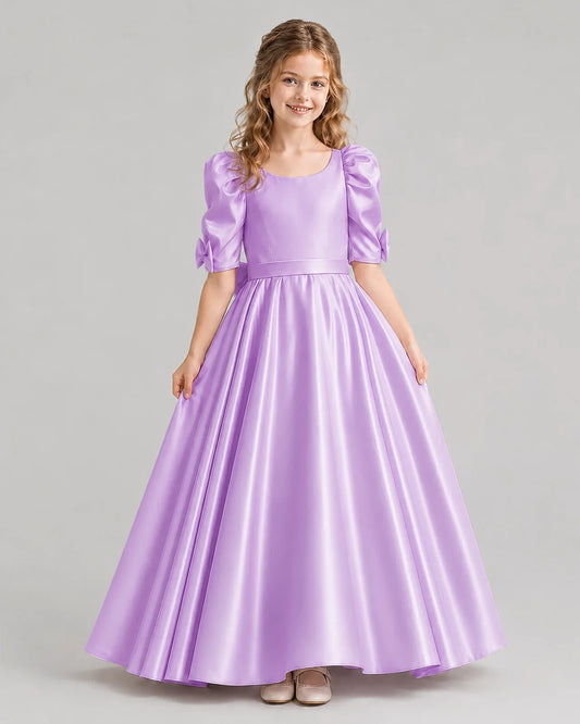 Lilac Ball Gown Girls Formal Dresses Front
