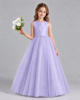 Lavender Ball Gown Flower Girl Dresses Front