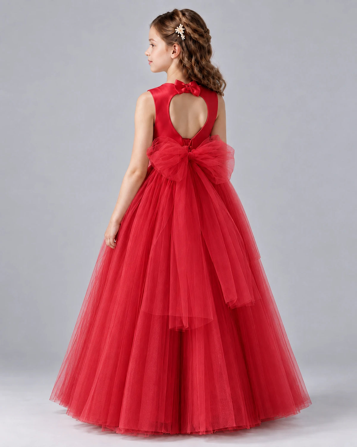 Windred Ball Gown Flower Girl Dresses Back