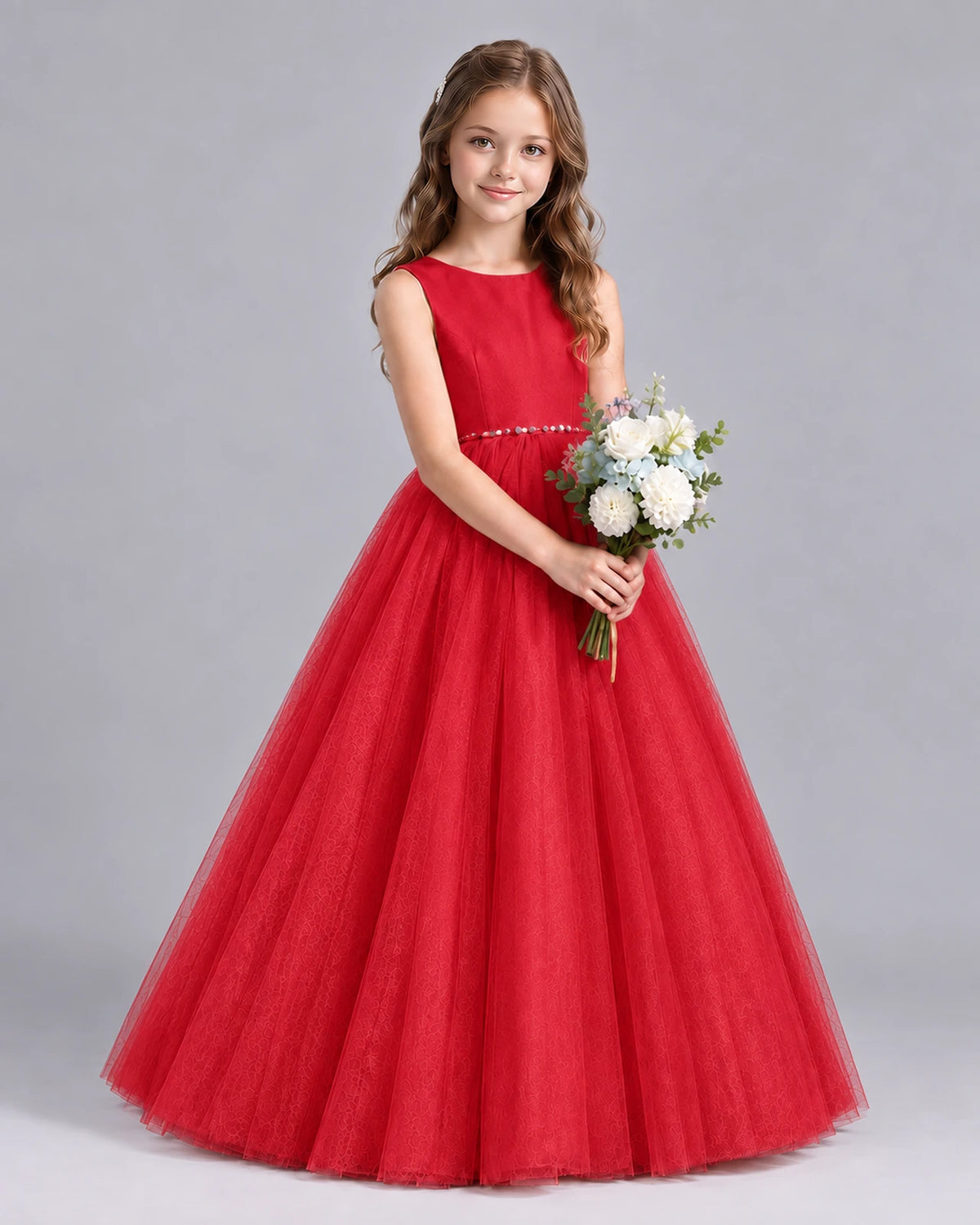Windred Ball Gown Flower Girl Dresses Side