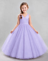 Lavender Ball Gown Flower Girl Dresses Front