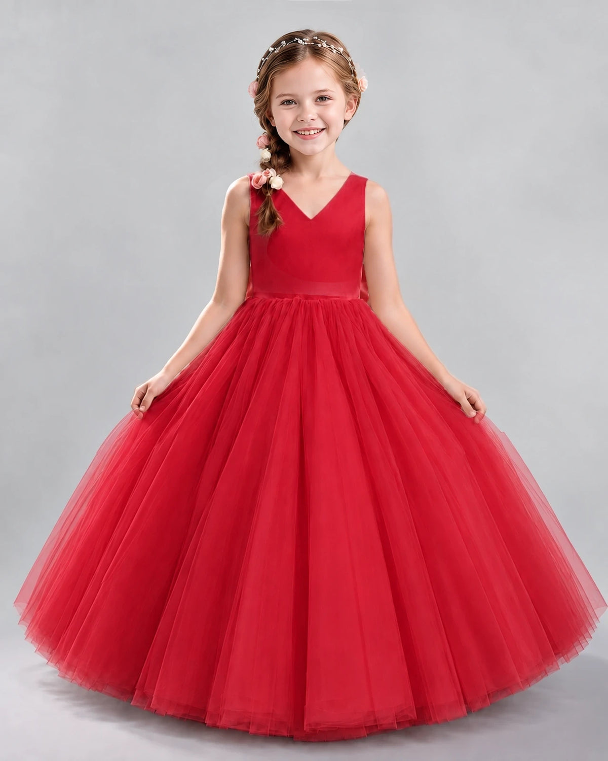 Windred Ball Gown Flower Girl Dresses Front