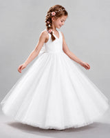 Ivory Ball Gown Flower Girl Dresses Side