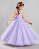 Lavender Ball Gown Flower Girl Dresses Side