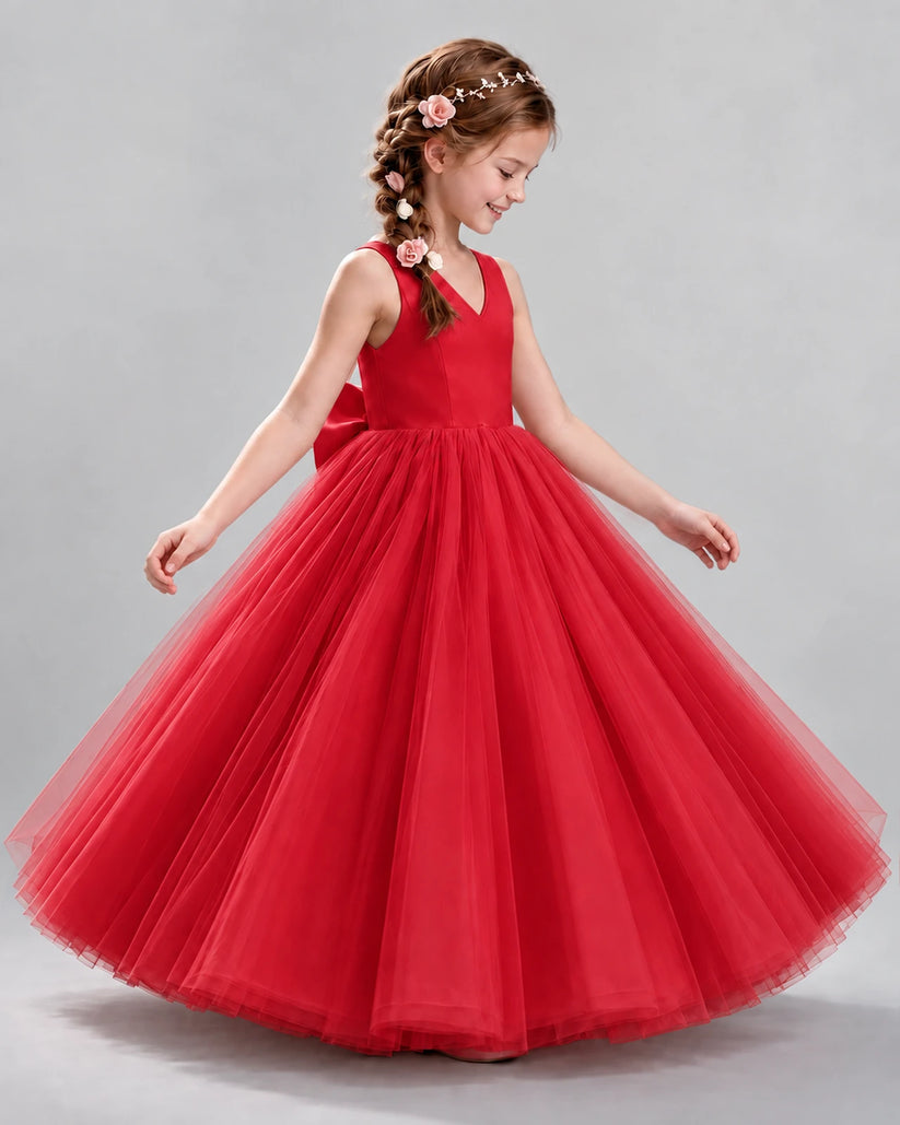 Windred Ball Gown Flower Girl Dresses Side