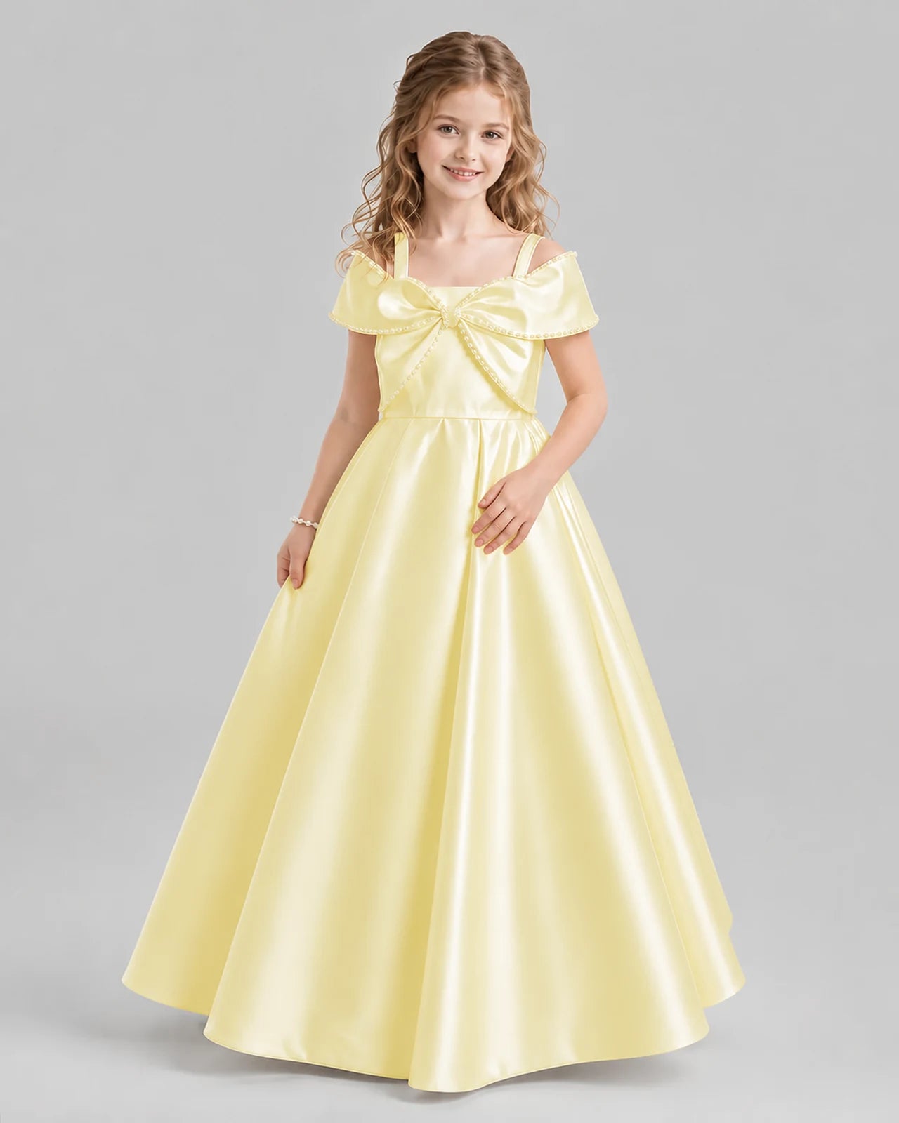 Daffodil A-line Girls Formal Dresses Pose