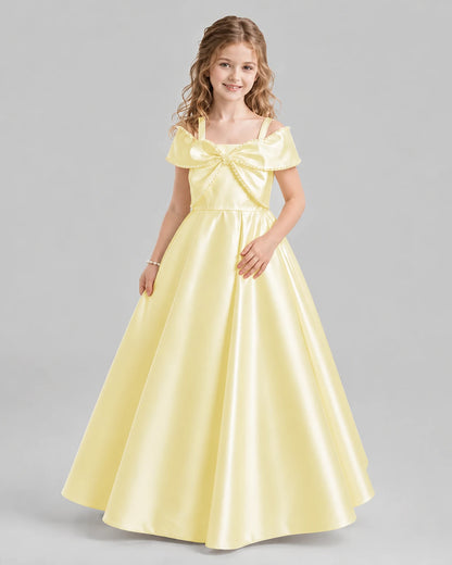 Daffodil A-line Girls Formal Dresses Pose
