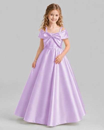 Lilac A-line Girls Formal Dresses Pose