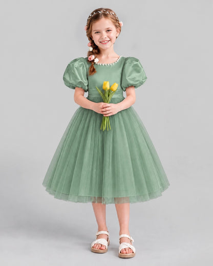 Eucalyptus A-line Girls Formal Dresses Front
