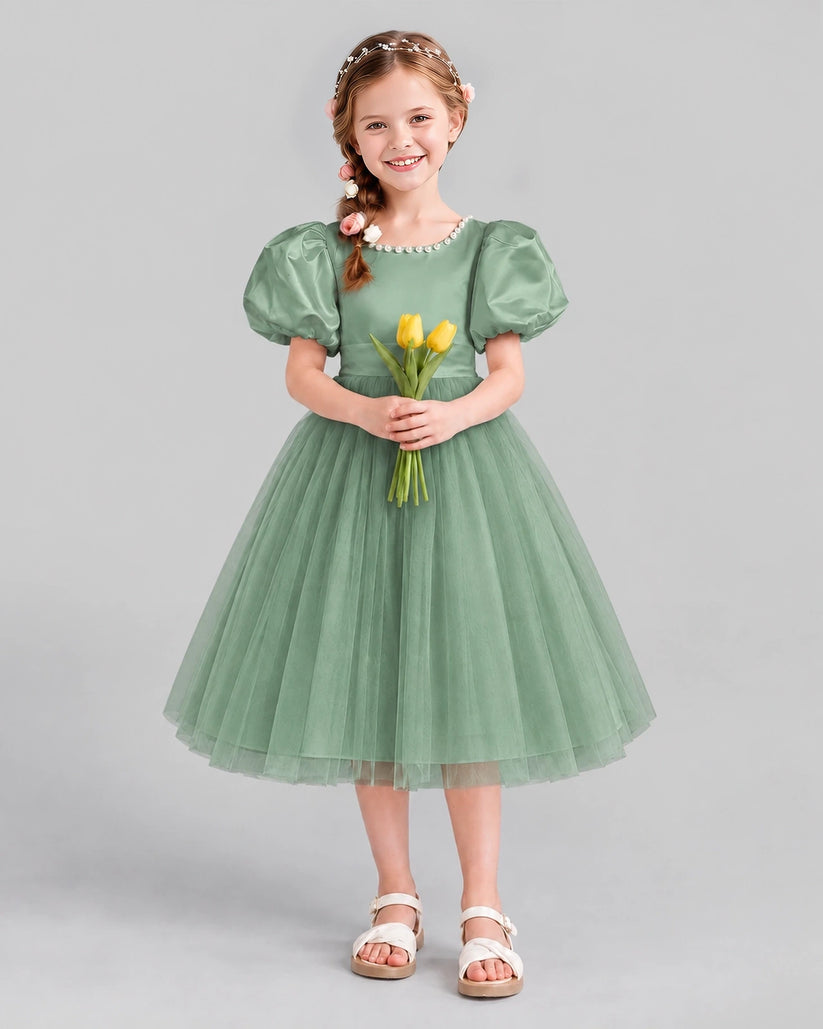 Eucalyptus A-line Girls Formal Dresses Front