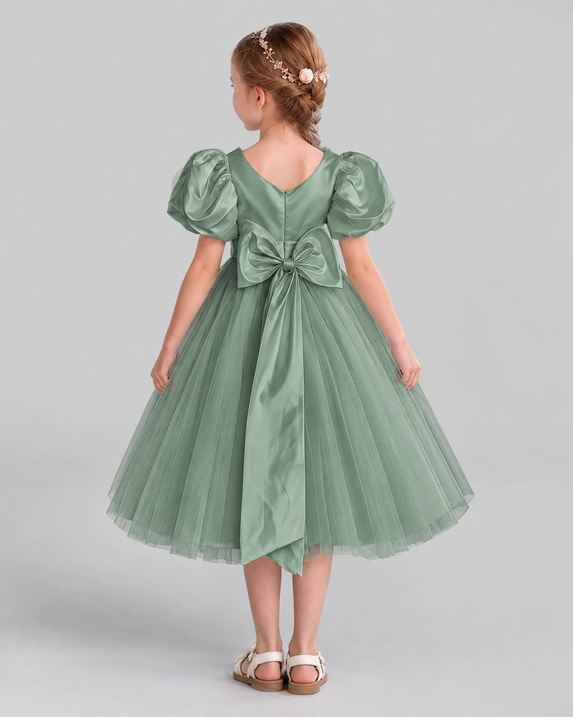 Eucalyptus A-line Girls Formal Dresses Back