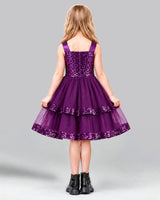 Grape A-line Girls Formal Dress Back [Shared]