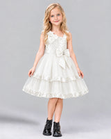 Ivory A-line Girls Formal Dress Front